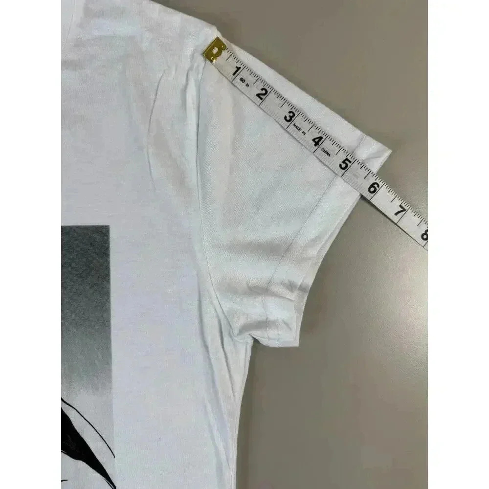 Aaliyah Womens T-Shirt Size 1X White Short Sleeve 90s Hip Hop R&B Plus Babydoll - Picture 7 of 9